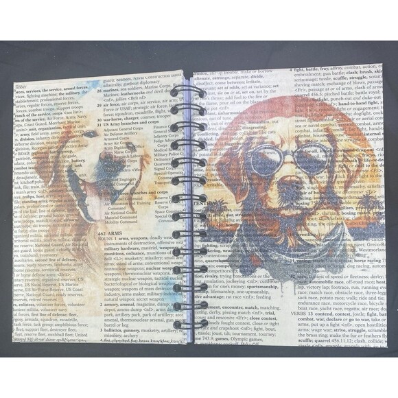 Journal Unique Dog Lover Designs Handmade Upcycled Spiral Notebook Animal Lovers - Picture 5 of 7